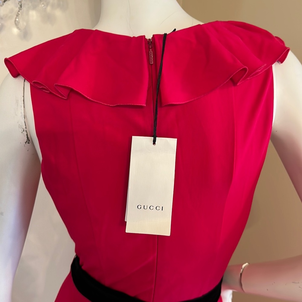 GUCCI PINK  RUFFLE DRESS SIZE M - Picture 11 of 15